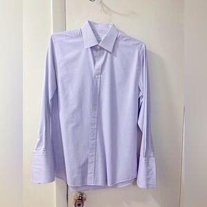 Charles Tyrwhitt purple slim fit dress shirt with French cuffs. Size 16/33